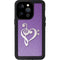Purple Glitter Musical Heart iPhone 15 Pro Waterproof Case
